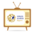Grafik von altem Fernseher mit Genussschätze Logo